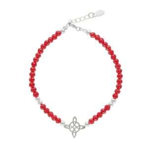 PULSERA NUDO DE BRUJA CIRCÓN ROJO