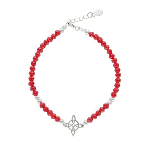 PULSERA NUDO DE BRUJA CIRCÓN ROJO