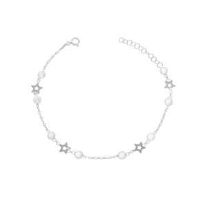 PULSERA ESTRELLAS CALADAS Y CIRCONES