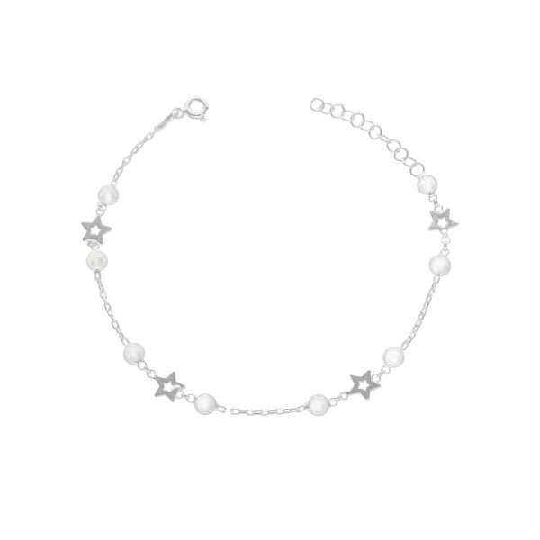 PULSERA ESTRELLAS CALADAS Y CIRCONES