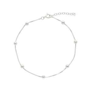 TOBILLERA VENECIANA CON BOLITAS 4.0 MM