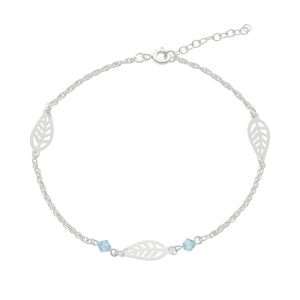 TOBILLERA HOJAS CIRCONES