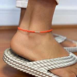 TOBILLERA CIRCONES COLOR NARANJA