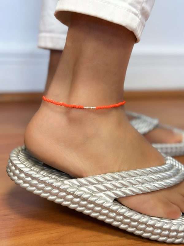 TOBILLERA CIRCONES COLOR NARANJA