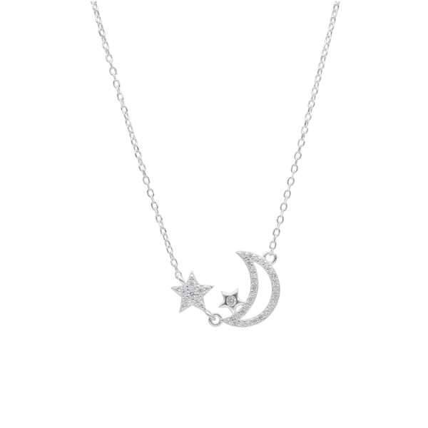 COLLAR LUNA INVERTIDA ESTRELLA MICROCIRCÓN