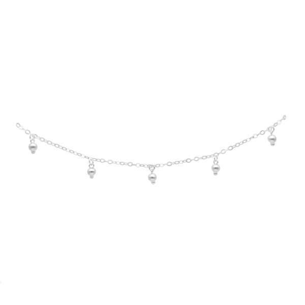 COLLAR CHOKER BOLAS LISAS COLGANTES - Imagen 2