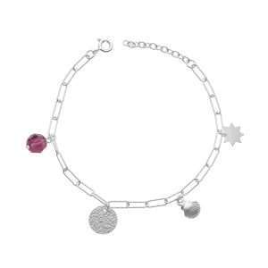 PULSERA LIMADA COLGANTES MARINOS