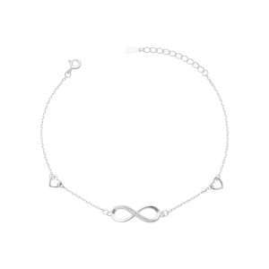 PULSERA INFINITO CORAZONES MICROCIRCÓN