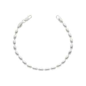 PULSERA BOLAS LISAS OVALADAS 3.9 MM