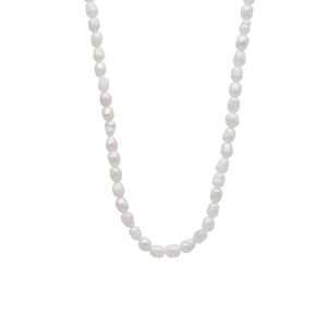 COLLAR PERLA DE RÍO OVALADA 4.0 MM