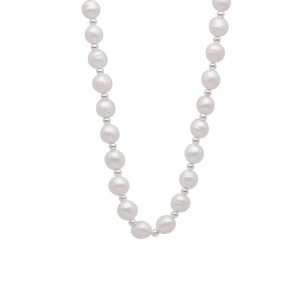 COLLAR PERLA DE RÍO 6 MM BOLITA DE PLATA 2.5 MM