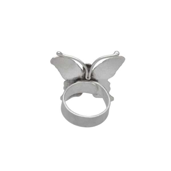 ANILLO AJUSTABLE MARIPOSA CON DISEÑO HECHO A MANO - Imagen 2