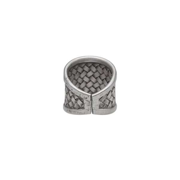 ANILLO AJUSTABLE TRENZADO HECHO A MANO - Imagen 2