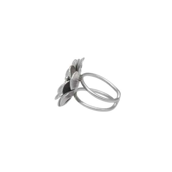ANILLO AJUSTABLE ROSA HECHO A MANO - Imagen 2