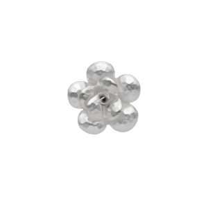 ANILLO AJUSTABLE ROSA MARTILLADA HECHO A MANO