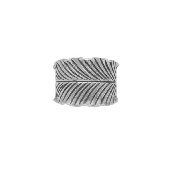 ANILLO AJUSTABLE HOJA HECHO A MANO