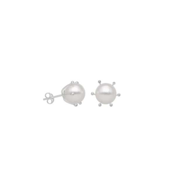 ARO PEGADO PERLA CANASTILLO 10 MM