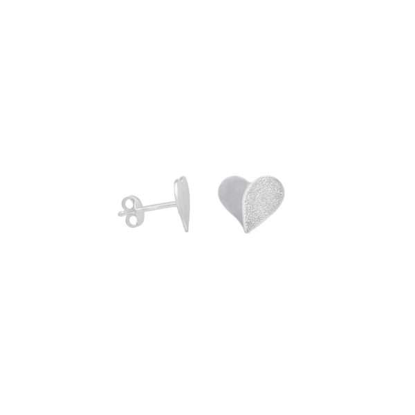 ARO PEGADO CORAZÓN SATINADO LISO 10 MM