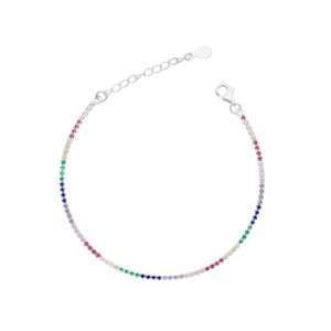 PULSERA TENIS MULTICOLOR 2 MM