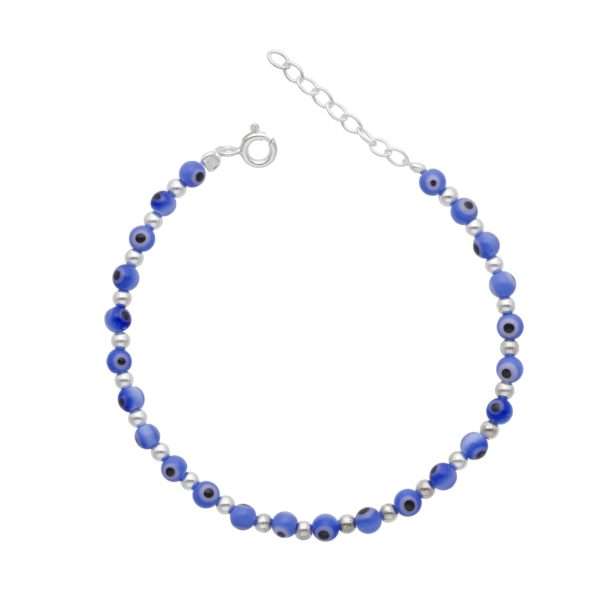 PULSERA OJO TURCO BOLA DE PLATA