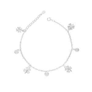 PULSERA TRÉBOL CIRCONES