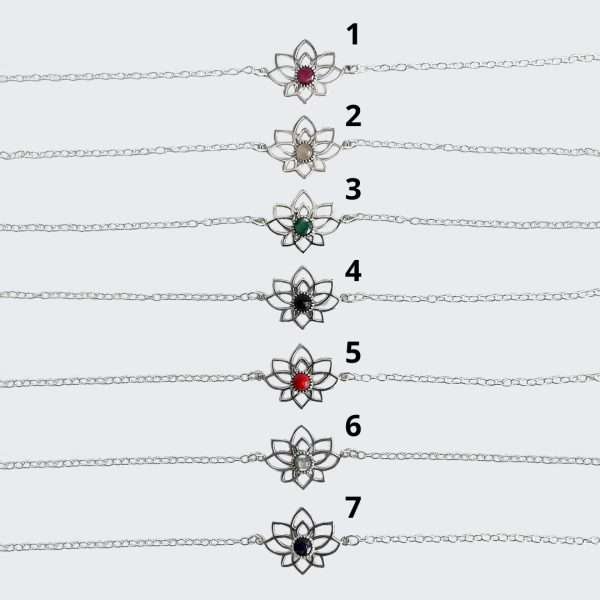 COLLAR FLOR DE LOTO PIEDRA NATURAL - Imagen 2