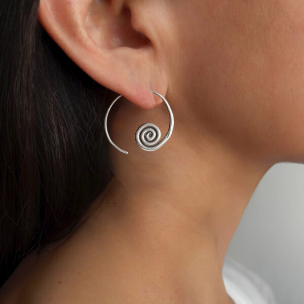 ARO LARGO ESPIRAL HECHO A MANO - Imagen 2