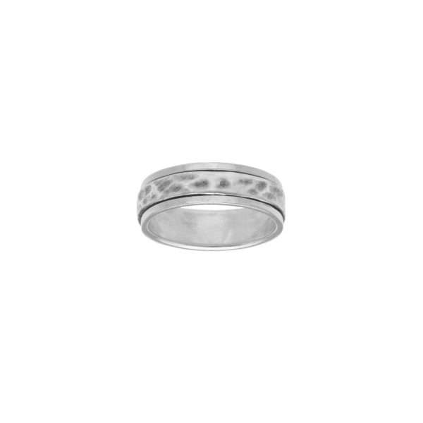 ANILLO ANTIESTRÉS MARTILLADO PLATA ENVEJECIDA