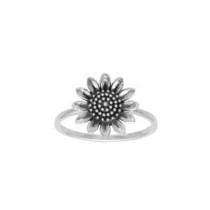 ANILLO GIRASOL PLATA ENVEJECIDA