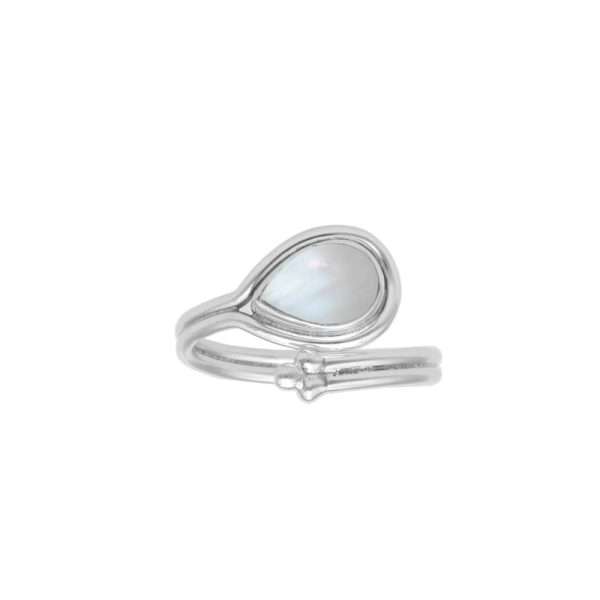 ANILLO GOTA AJUSTABLE PIEDRA NATURAL - Imagen 2