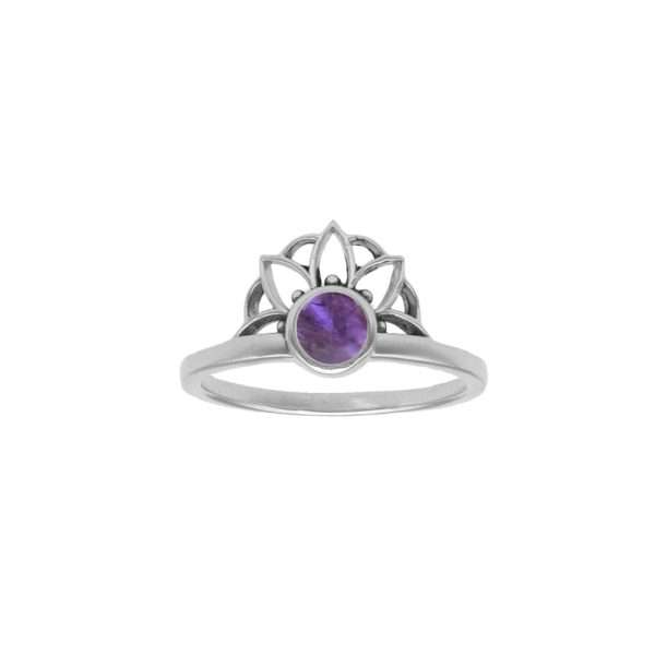 ANILLO FLOR PIEDRA NATURAL - Imagen 2