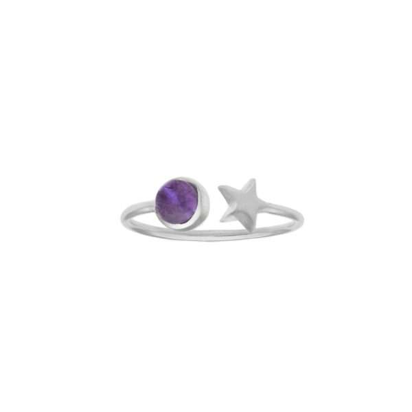 ANILLO ESTRELLA PIEDRA NATURAL - Imagen 2