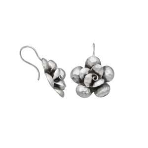 ARO LARGO FLOR MARTILLADA HECHO A MANO 39 MM