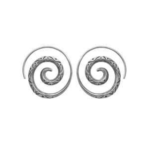 ARO LARGO ESPIRAL DISEÑO HECHO A MANO