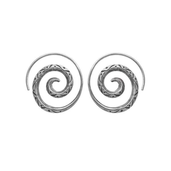 ARO LARGO ESPIRAL DISEÑO HECHO A MANO