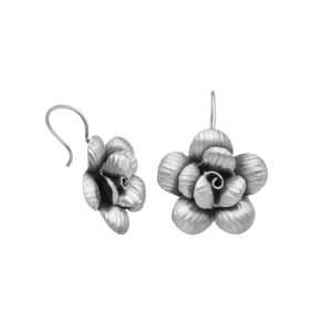 ARO LARGO FLOR TALLADA HECHO A MANO 36 MM