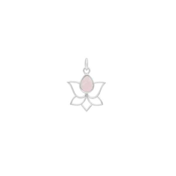 COLGANTE FLOR DE LOTO PIEDRA NATURAL - Imagen 3