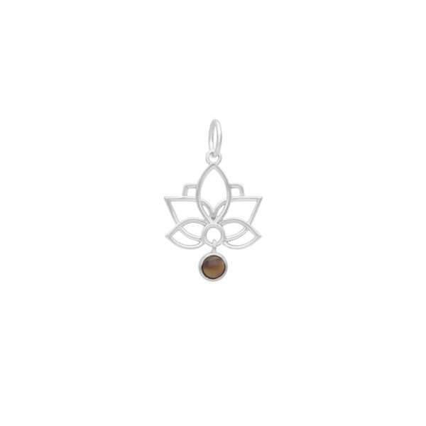 COLGANTE FLOR DE LOTO PIEDRA NATURAL - Imagen 5