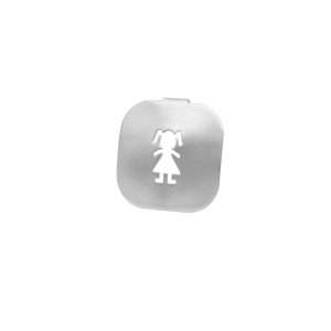 COLGANTE PLACA CUADRADA CURVA NIÑA 👧🏻