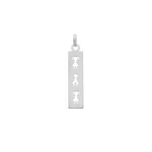 COLGANTE PLACA RECTANGULAR TRES NIÑOS 👧🏻👦🏻 👧🏻