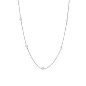 COLLAR COLA DE TOPO CON BOLITAS 3 MM