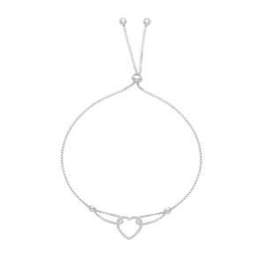 PULSERA AJUSTABLE CORAZÓN CALADO