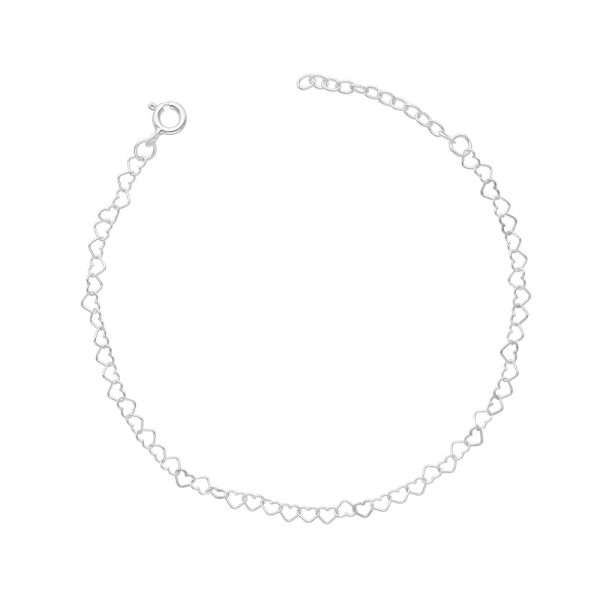 PULSERA CORAZONES ENTRELAZADOS 16 CM