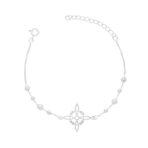 PULSERA NUDO DE BRUJA BOLITAS