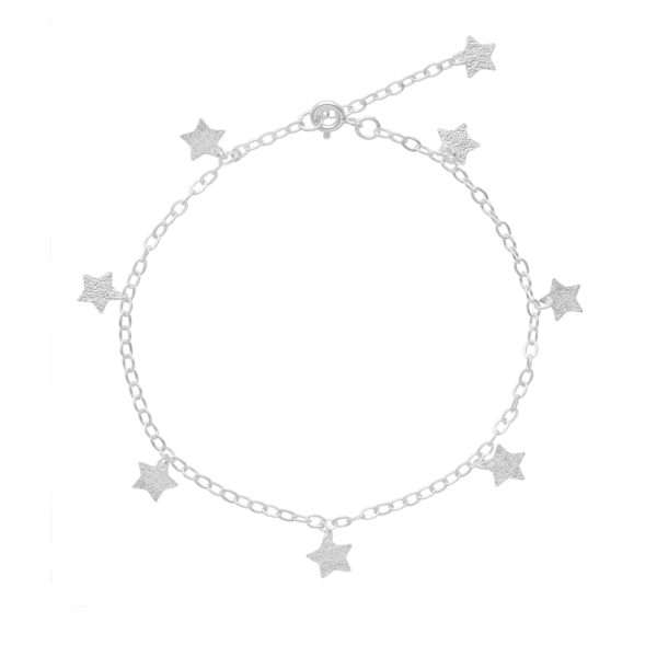 TOBILLERA ESTRELLAS SATINADAS