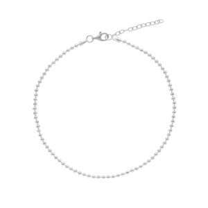 TOBILLERA BOLITAS DIAMANTADA 2 MM