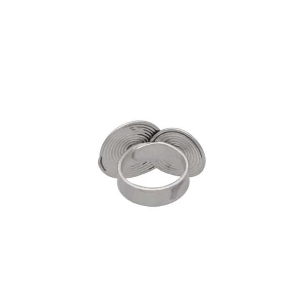 ANILLO AJUSTABLE DOBLE CIRCULO CON ESPIRALES HECHO A MANO - Imagen 2