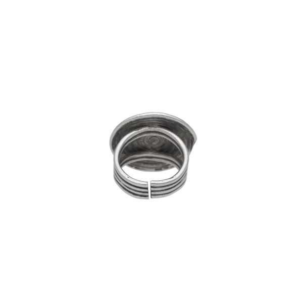 ANILLO AJUSTABLE CIRCULO CON ESPIRAL HECHO A MANO - Imagen 2