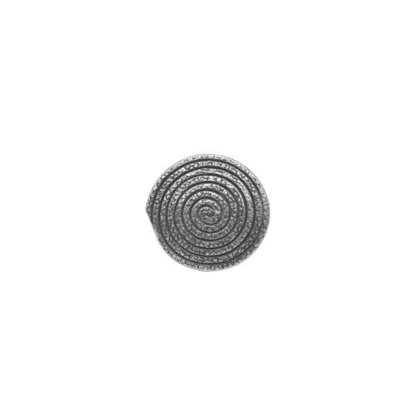 ANILLO AJUSTABLE CIRCULO CON ESPIRAL HECHO A MANO