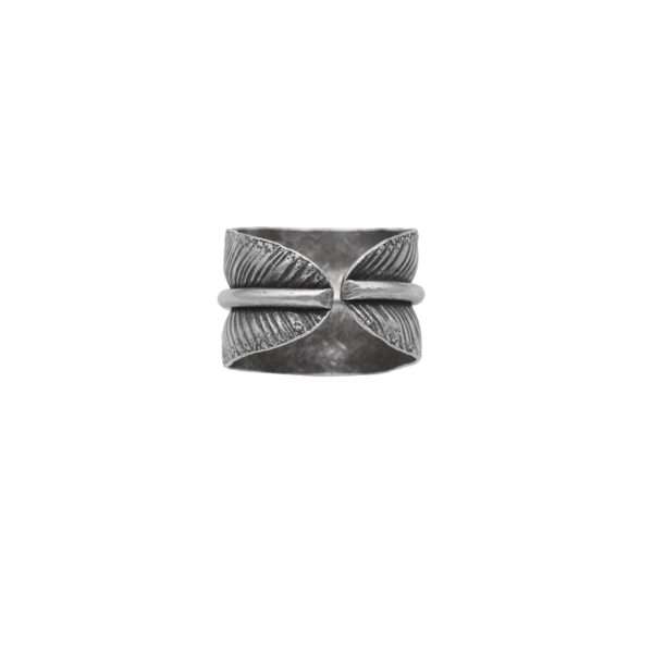 ANILLO AJUSTABLE HOJA HECHO A MANO - Imagen 2